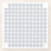 白黒モダン水玉模様コースター ガラスコースター (裏面)