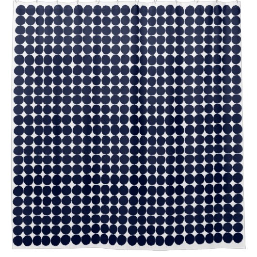白黒モダン水玉模様コースター シャワーカーテン (正面)
