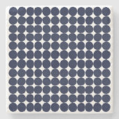 白黒モダン水玉模様コースター ストーンコースター (正面)