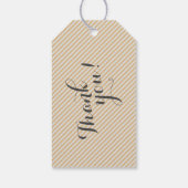 白黒モダン水玉模様パターン ギフトタグ (裏面)