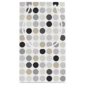 白黒モダン水玉模様パターン スモールペーパーバッグ (裏面)