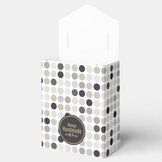 白黒モダン水玉模様パターン フェイバーボックス (オープン)