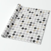 白黒モダン水玉模様パターン ラッピングペーパー (アンロールド)