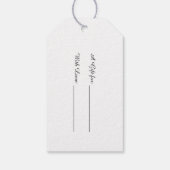 白黒モダン水玉模様モノグラム ギフトタグ (裏面)