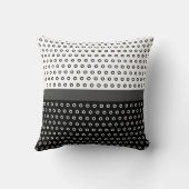 白黒モダン水玉模様モノグラム クッション (裏面)