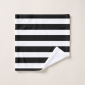 白黒モダン水玉模様 バスタオルセット (ウォッシュタオル)