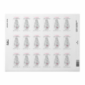 白黒モダン波形ヘアピンクボウヘアスタイリング ラベル (フルシート)