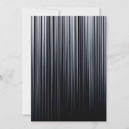 白黒モダン男子16誕生日 招待状 (裏面)