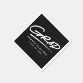 白黒モダン破線 スタンダードカクテルナプキン (角)