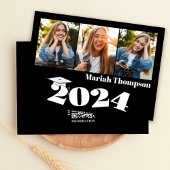 白黒モダン科シンプル24級 招待状