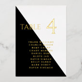 白黒モダン箔テー実在ブル用カード 箔招待状 (正面)