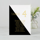 白黒モダン箔テー実在ブル用カード 箔招待状 (立ち正面)