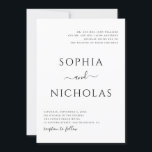 白黒モダン結婚だ。ミニマシンプルリスト 招待状<br><div class="desc">白黒モダン結婚式招待状。追加連絡品が要もしります。</div>