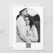 白黒モダン結婚ミニマル金ゴールドさん 招待状 (裏面)