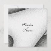 白黒モダン結婚式招待状 招待状 (裏面)