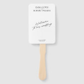 白黒モダン結婚式 プログラムファン ハンドファン (正面)