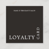 白黒モダン美しいロイヤリティカード ロイヤリティカード (正面)