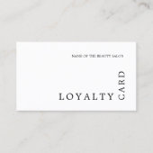 白黒モダン美しいロイヤリティカード ロイヤリティカード (正面)