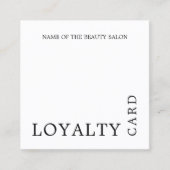 白黒モダン美しいロイヤリティカード ロイヤリティカード (正面)