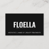 白黒モダン美しい美学ロイヤリティ 名刺 (正面)