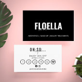 白黒モダン美しい美学ロイヤリティ 名刺