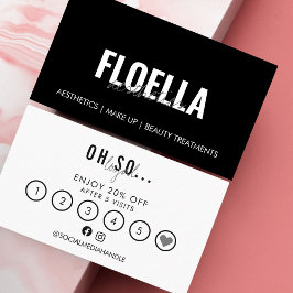 白黒モダン美しい美学ロイヤリティ 名刺