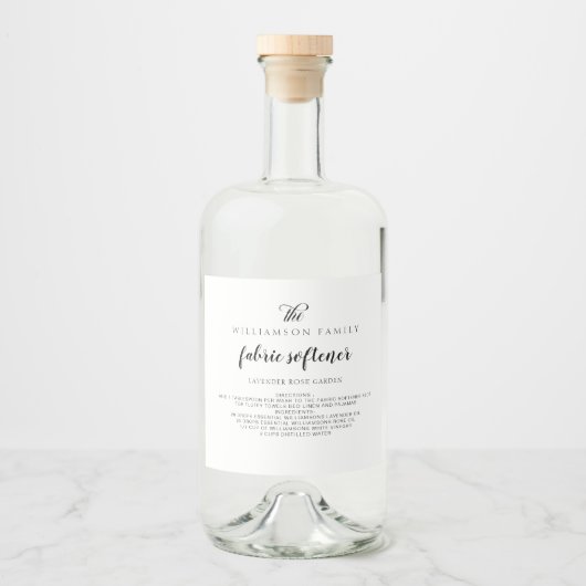 白黒モダン製品のストレージラベル リキュールボトルラベル (正面)