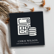 白黒モダン計算機コインアイコン会計