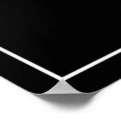 白黒モダン誕生日パーティーへようこそ ポスター (角)