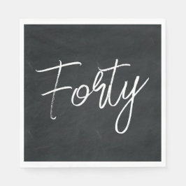 白黒モダン誕生日パーティー スタンダードランチョンナプキン