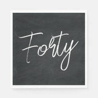 白黒モダン誕生日パーティー スタンダードランチョンナプキン