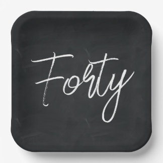 白黒モダン誕生日パーティー ペーパープレート