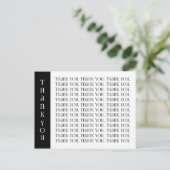 白黒モダン語ありがとう ポストカード (スタンド正面)