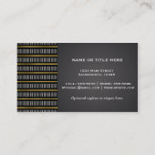 白黒モダン金ゴールドフェイクリップ美しい 名刺 (裏面)