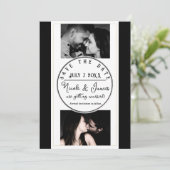 白黒モダン金ゴールドミニマル保存日付 (スタンド正面)