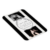 白黒モダン金ゴールドミニマル保存日付 マグネット (右側)