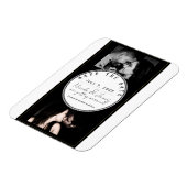 白黒モダン金ゴールドミニマル保存日付 マグネット (左側)