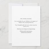 白黒モダン金ゴールド2025卒業写真 サンキューカード (裏面)