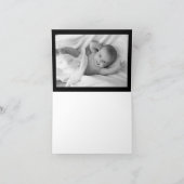 白黒モダン金箔ベビーシャワーありがとう サンキューカード (内部)