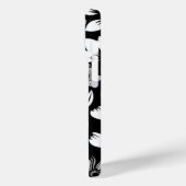 白黒モダン離れ吹フローラプリント Case-Mate iPhoneケース (裏面 / 左)