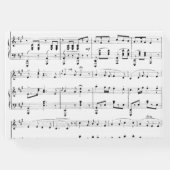 白黒モダン音楽結婚式招待状 ゲストブック (裏面)