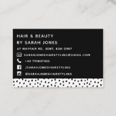 白黒モダン黒点と白黒点 名刺 (裏面)