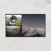 白黒モダン4枚の写真 名刺 (裏面)