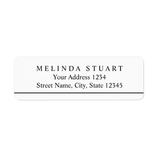 白黒モダン スタイリッシュ ラベル (正面)