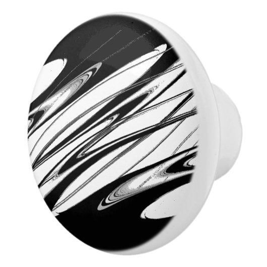 白黒モダン セラミックノブ (右)