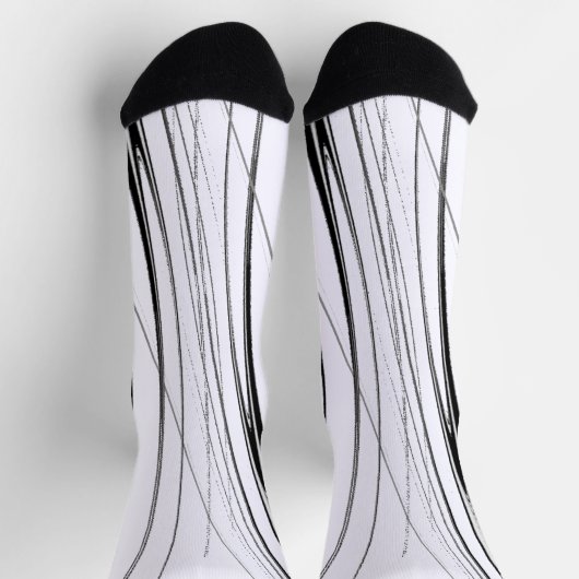 白黒モダン ソックス (上部)