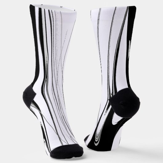 白黒モダン ソックス (傾斜あり)