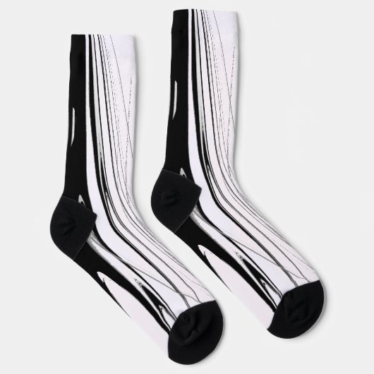 白黒モダン ソックス (右)