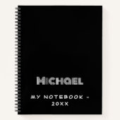 白黒モダン ノートブック (正面)