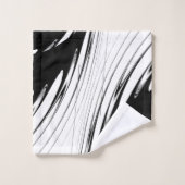 白黒モダン バスタオルセット (ウォッシュタオル)